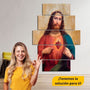Cuadro Corazon de jesus de 5 piezas