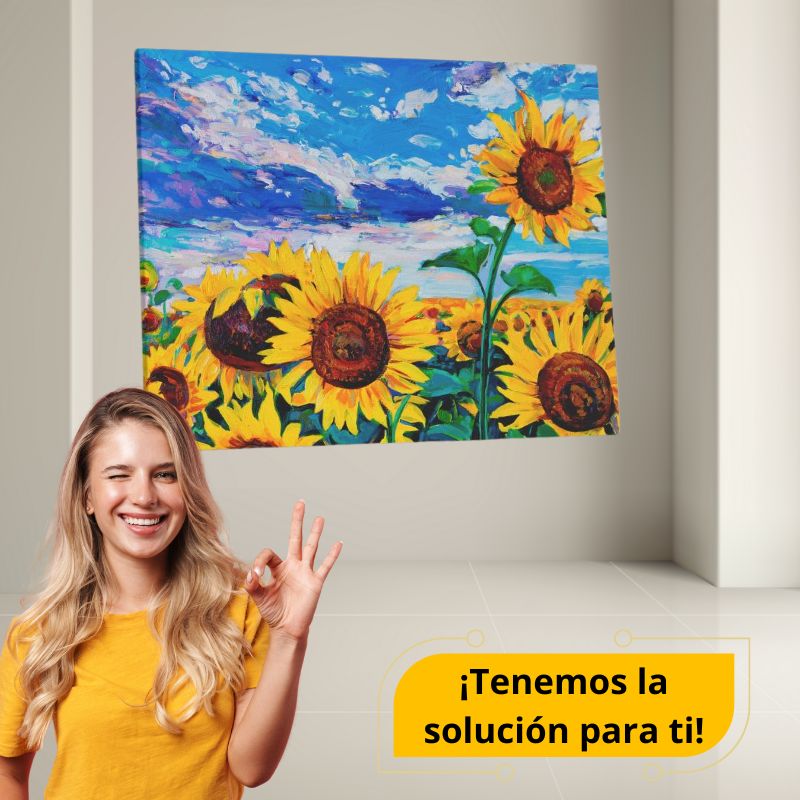 Cuadro de Girasol Lienzo