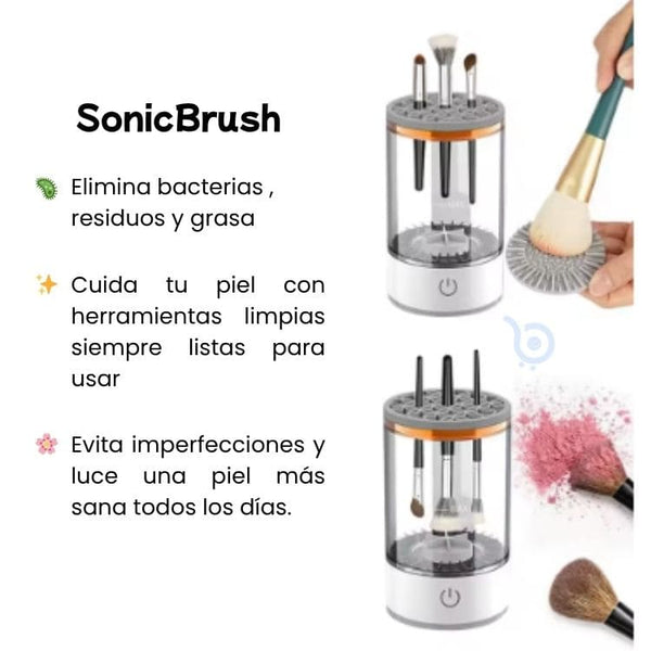 ✨ Lavadora Sónica de Pinceles Limpia 5 a la Vez | Mata Bacterias | Portátil