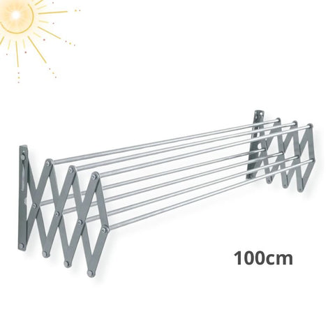 Tendedero retráctil de pared tipo acordeón de 100 cm - Big Happy