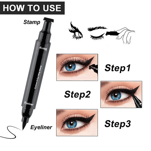 ¡Delineador de Alas Perfectas! 2 - en - 1 con Sello Guía a prueba de agua, secado rápido. - Big Happy