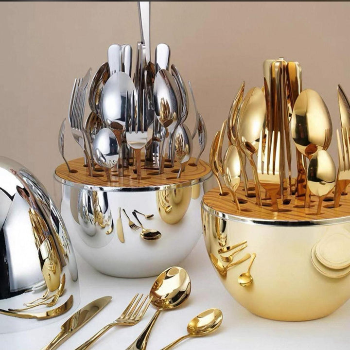 Kit De Cubiertos - Lujo, Elegancia y Funcionalidad para tu Mesa 24 Pzas - Big Happy