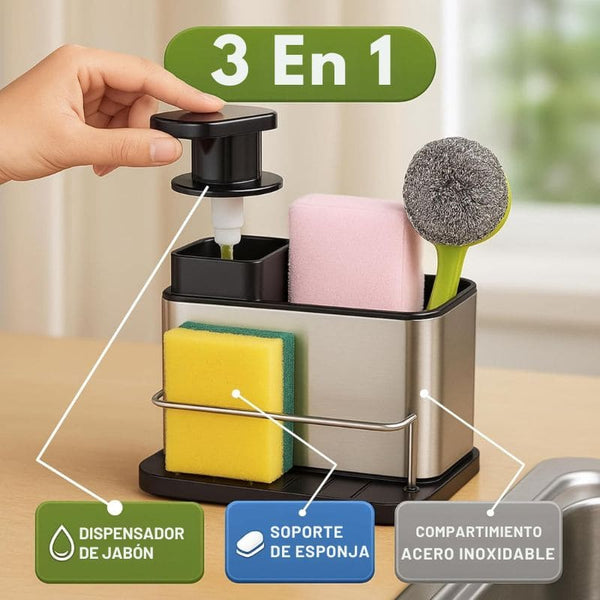 Dispensador de jabón y organizador