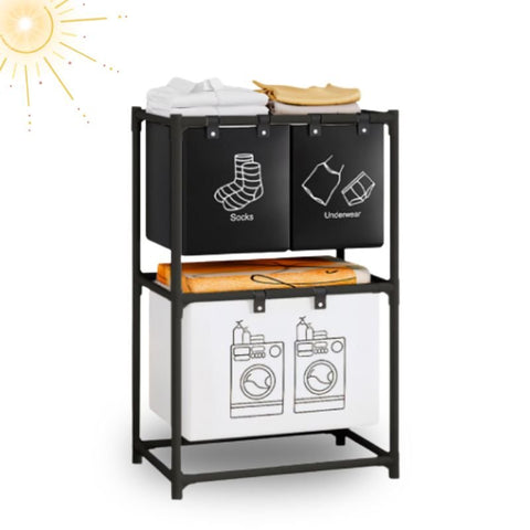 Cesto Canasta Para Ropa Sucia 2 Niveles - Big Happy