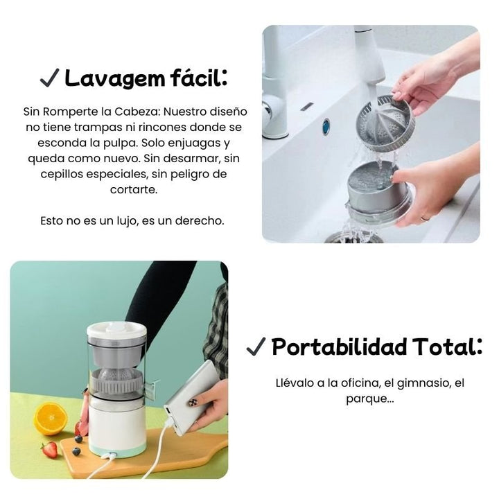 Exprimidor de limón y naranja electrico recargable - JuicePress - Big Happy