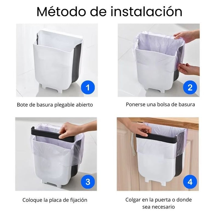 Caneca de Basura para Puerta de Mueble – Práctica y Plegable - Big Happy