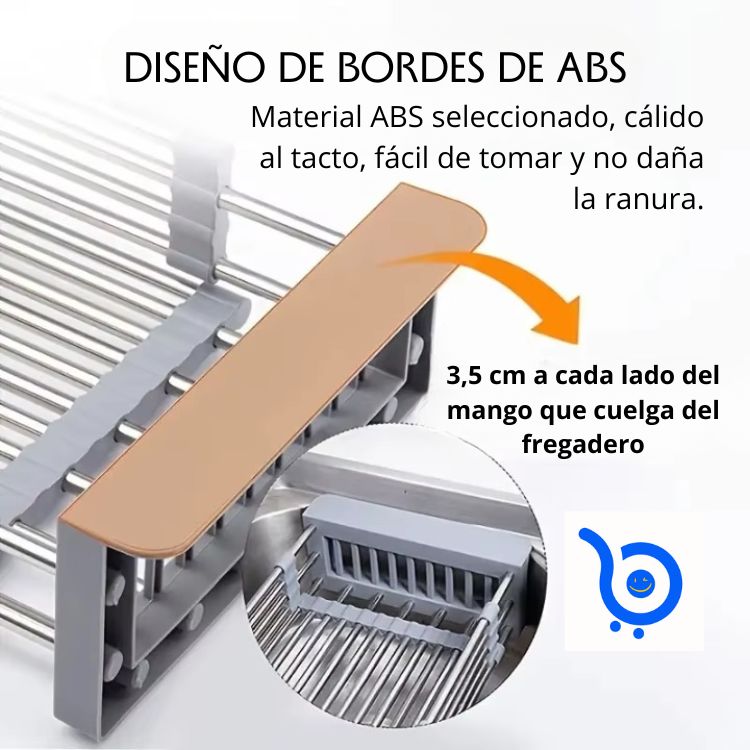 Escurridor de Fregadero Retráctil de Acero Inoxidable | Orden y Limpieza Sin Esfuerzo