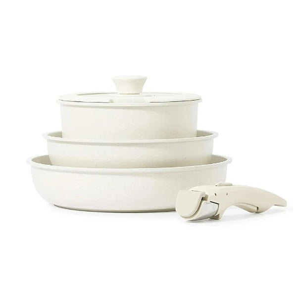 Kit de Sartenes con Revestimiento Cerámico Ultrarresistente y Mango Desmontable - CeramicPlus