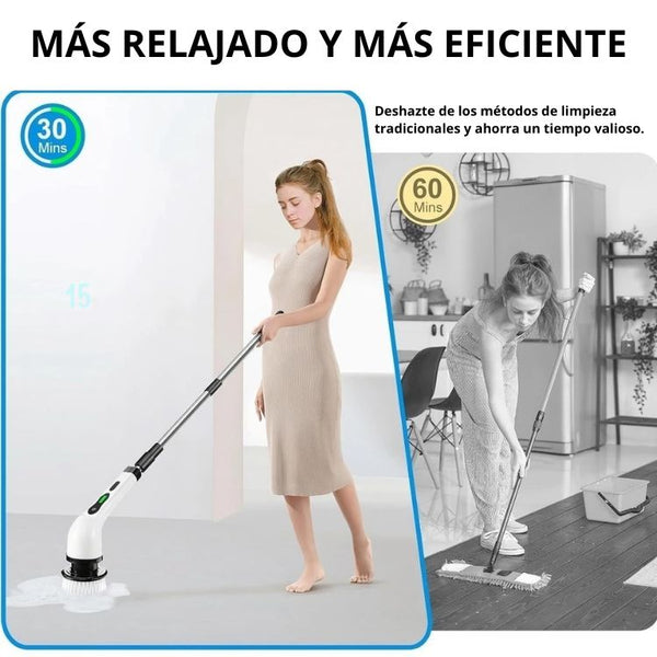 Cepillo de Limpieza Eléctrico | Cabezal Giratorio | 9 EN 1