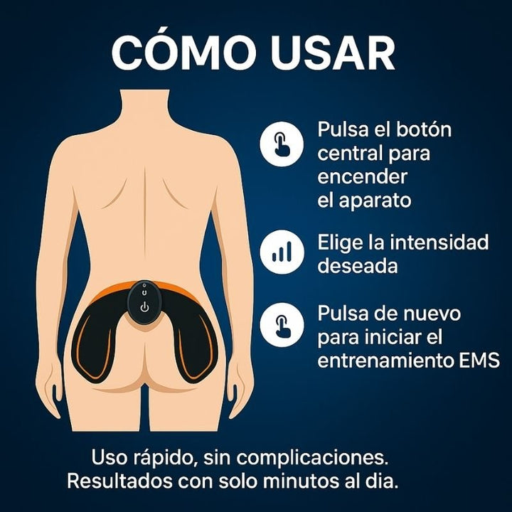 Ejercitador Portátil Gluteos - GlutMax – O Treinador de Glúteos com Tecnologia EMS - Big Happy