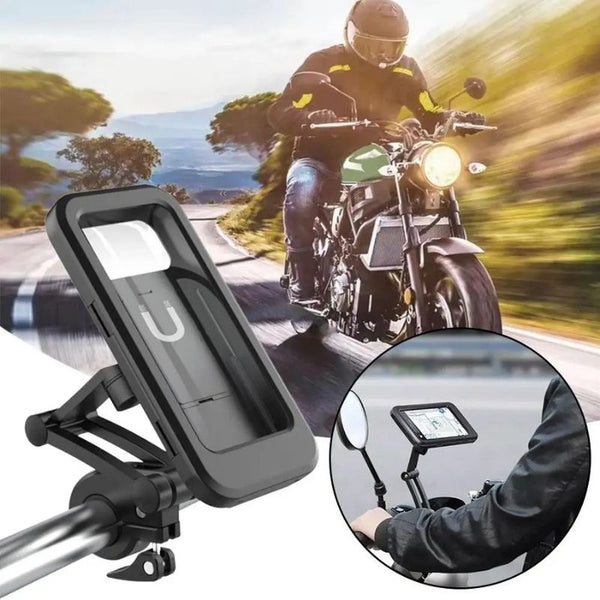 Soporte para Moto y Bicicleta - Todos los Celulares | Impermeable Articulado 360°