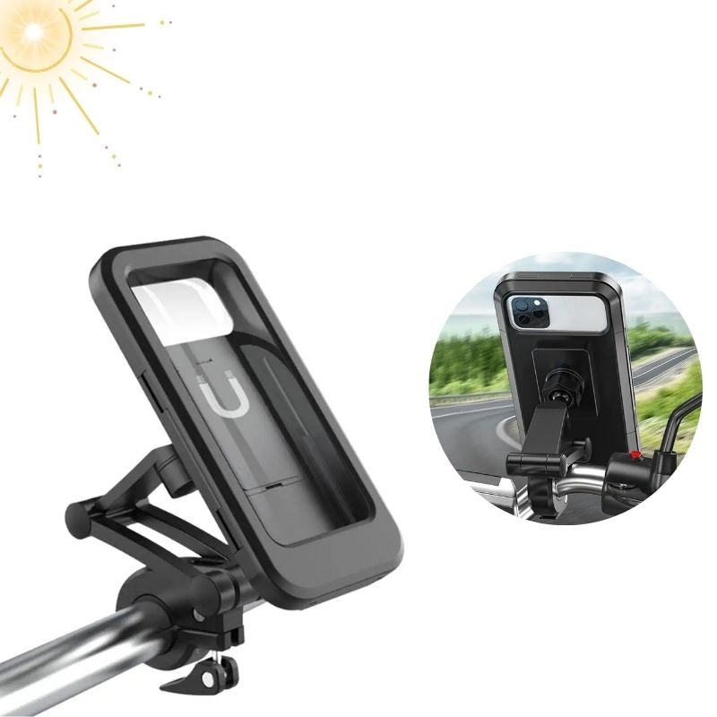 Soporte para Moto y Bicicleta - Todos los Celulares | Impermeable Articulado 360°