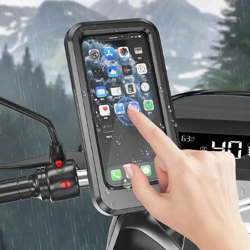 Soporte para Moto y Bicicleta - Todos los Celulares | Impermeable Articulado 360°