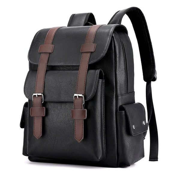 NomadPac Mochila de Cuero PU Impermeable Retro - Big Happy