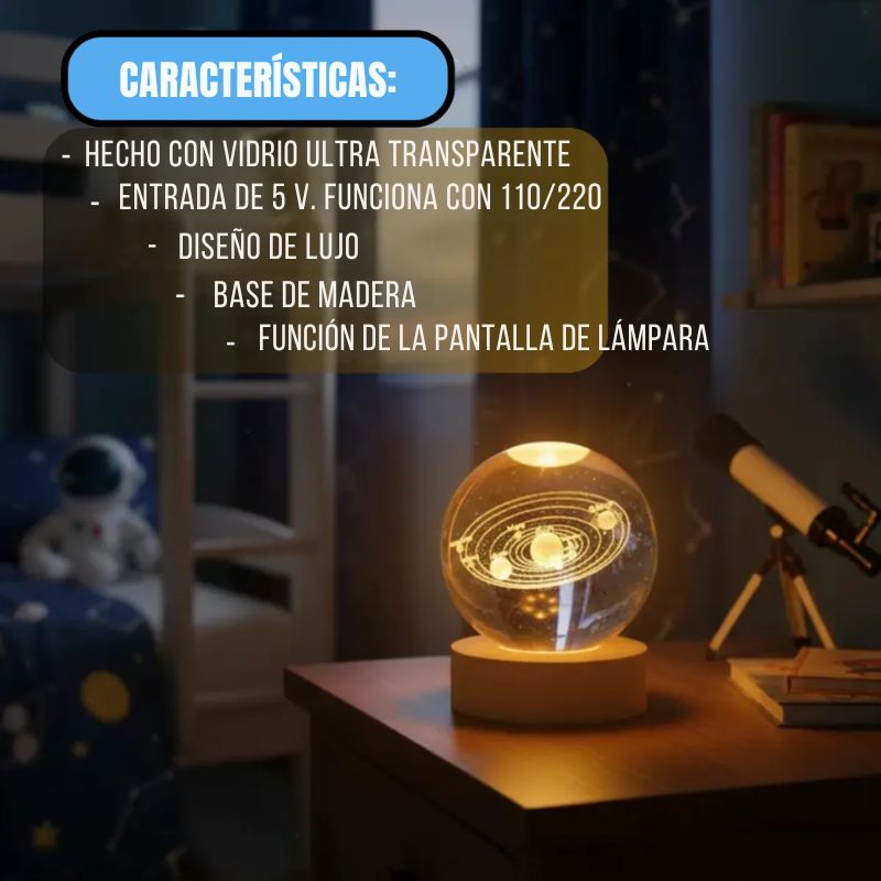 Lampara Luna 3d Flotante Universo Planet