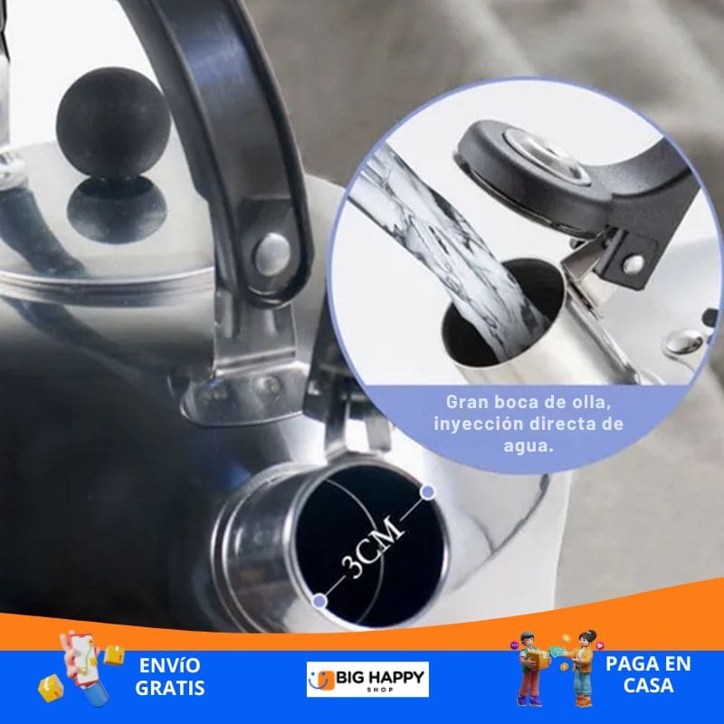 Tetera Acero Inoxidable Premium con Silbato