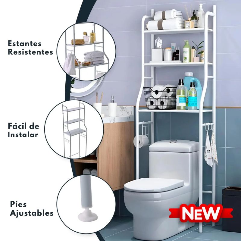 Nuevo Estante para Baño/lavadero - Soporte Organizador para Espacios Pequeños