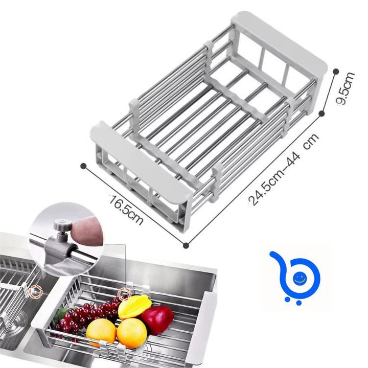 Escurridor de Fregadero Retráctil de Acero Inoxidable | Orden y Limpieza Sin Esfuerzo - Big Happy