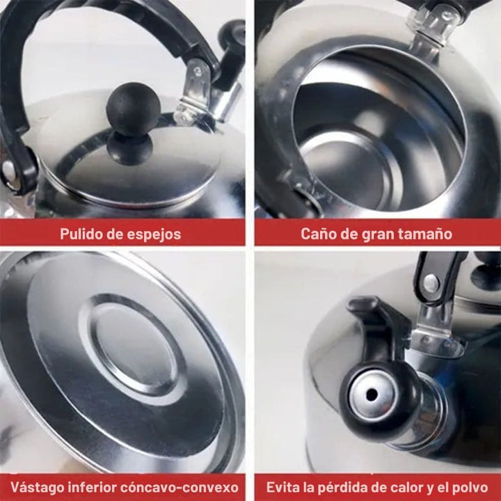 Tetera Acero Inoxidable Premium con Silbato - Big Happy