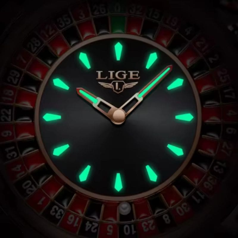 Reloj Masculino Lige Casino - Elegancia en Plata y Cuero