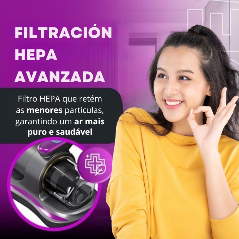 Aspiradora De Mano con Luz UV BigHappy - ¡Limpieza Profunda con Felicidad!
