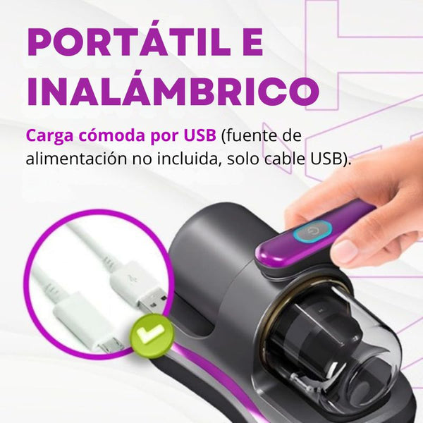 Aspiradora De Mano con Luz UV BigHappy - ¡Limpieza Profunda con Felicidad!