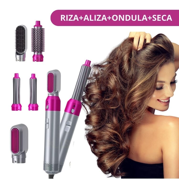 Cepillo Secador 5 en 1® – Transforma tu Cabello en 3 Minutos SIN Daño 🔥