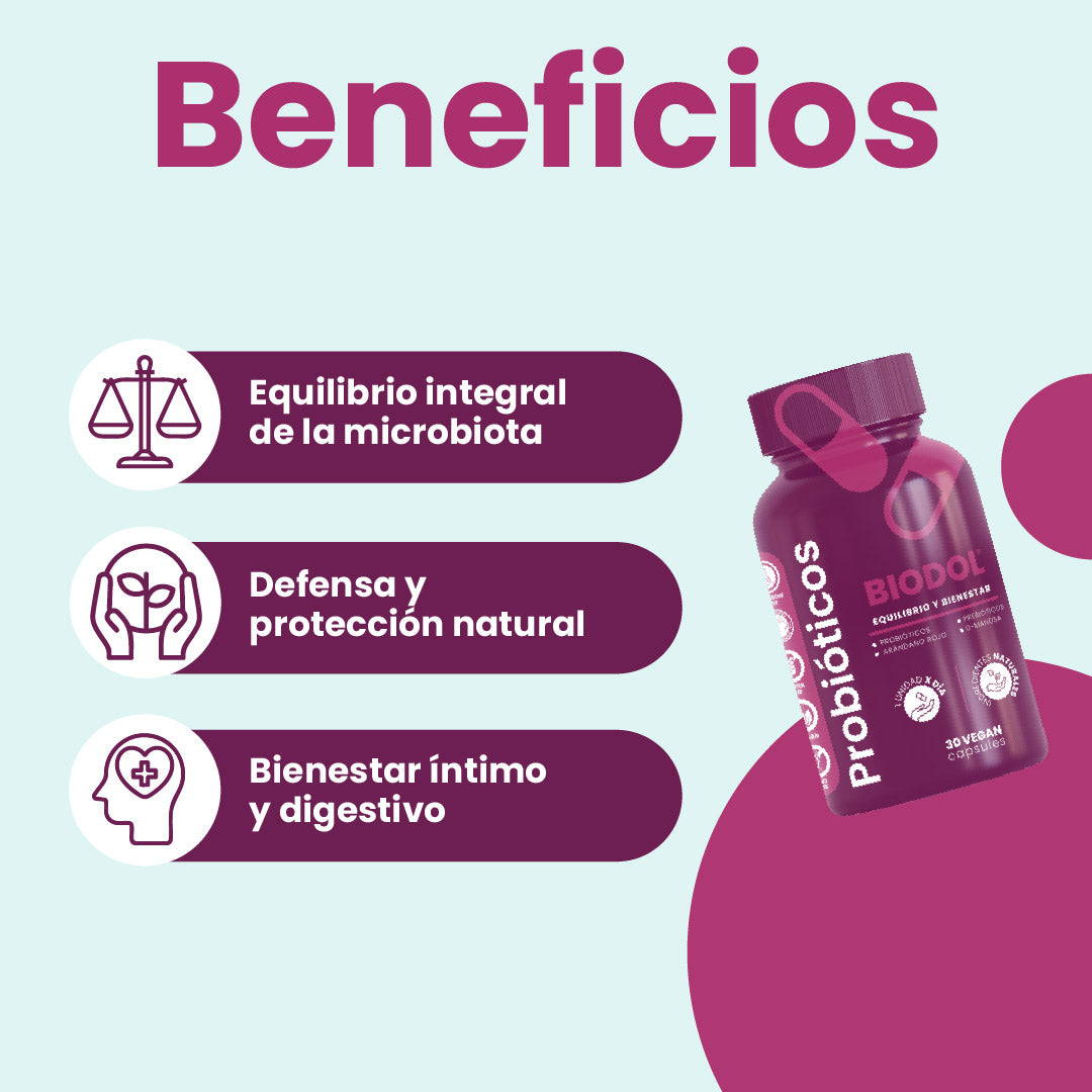 Probióticos Biodol - Bienestar Urinario en 3 Pasos: Limpia, Protege, Fortalece.