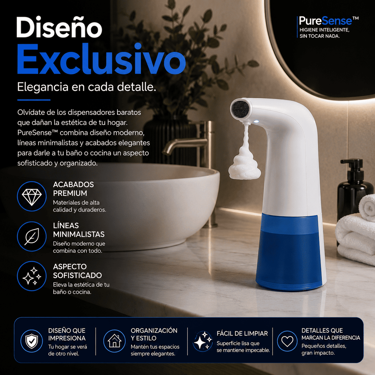 Dispensador de Jabón Eléctrico |  PureSense™