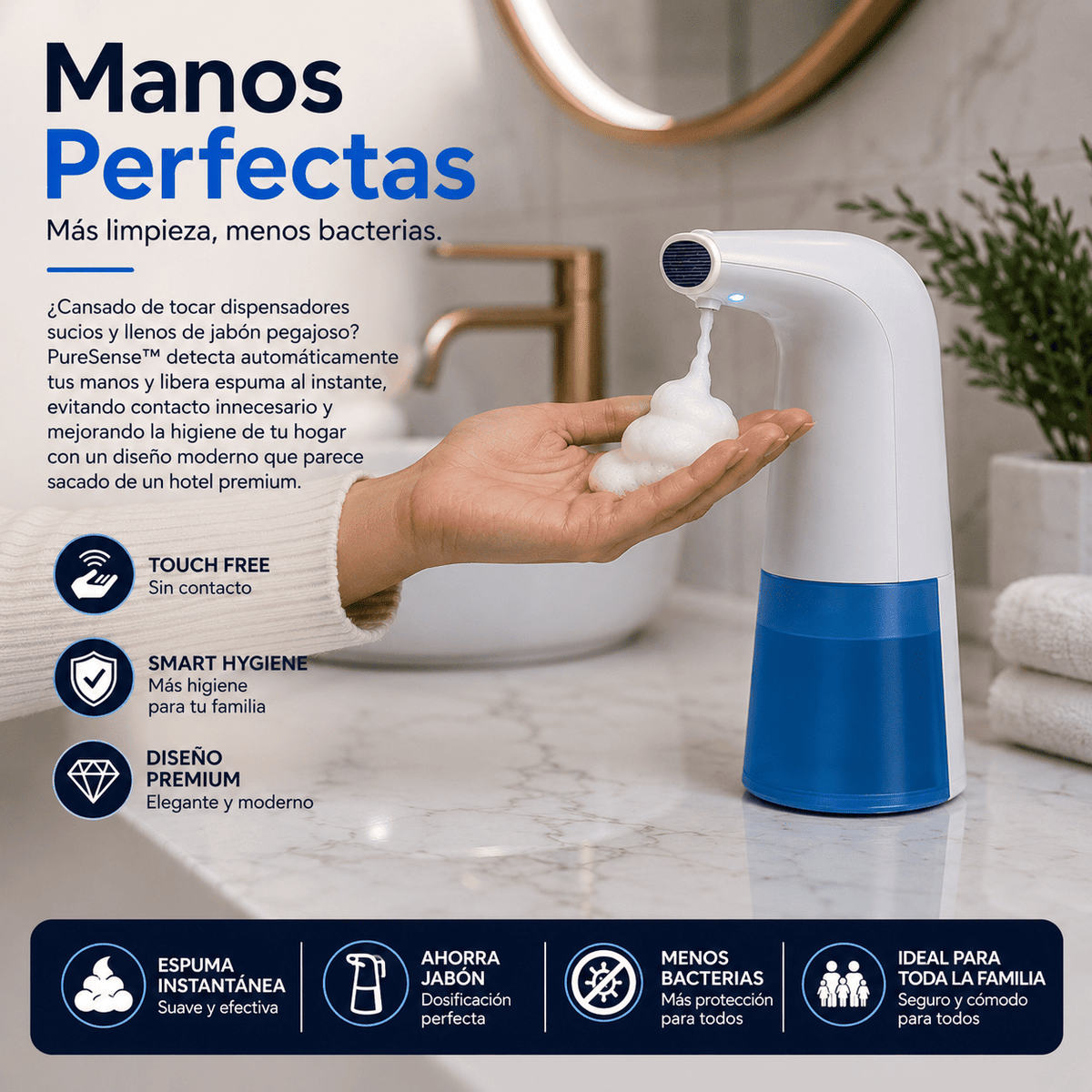 Dispensador de Jabón Eléctrico |  PureSense™