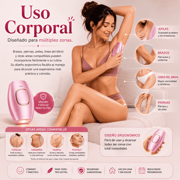 Depiladora Láser IPL Lumière Silk™ 5 Niveles de Energía para Depilación Permanente en Casa