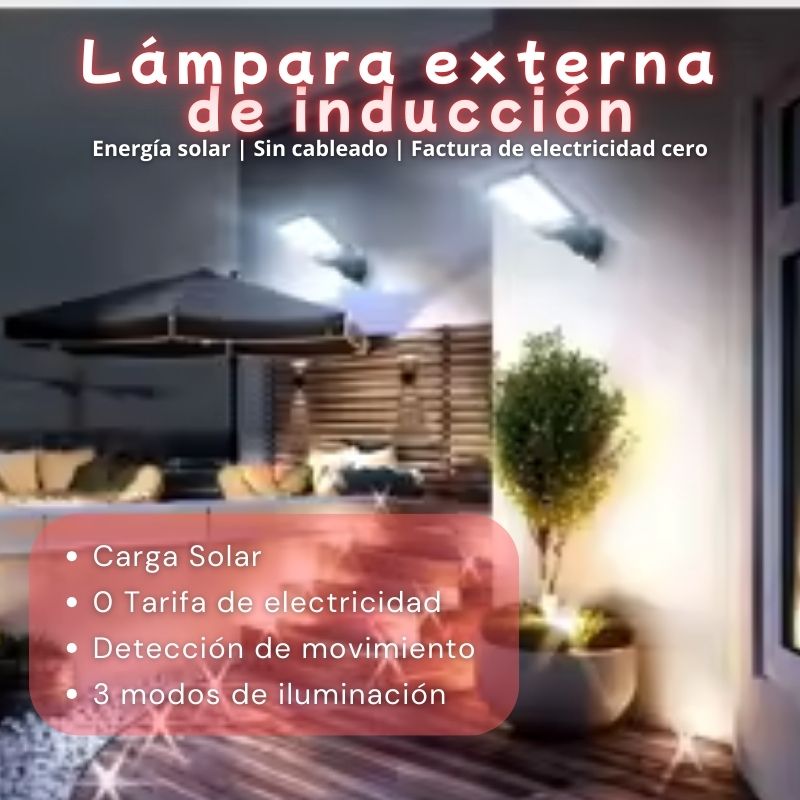 Lámpara Solar con Sensor de Movimiento y Resistencia al Agua - ClearGuard® -
