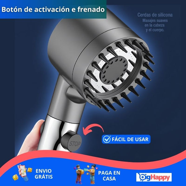 Cabezal de Ducha Potente y Ahorrador