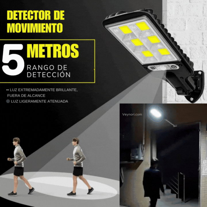 Lámpara Solar con Sensor de Movimiento y Resistencia al Agua - ClearGuard® -