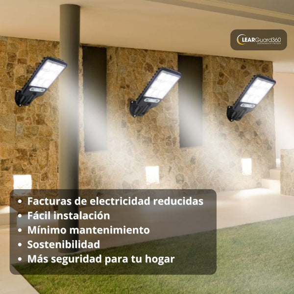 Lámpara Solar con Sensor de Movimiento y Resistencia al Agua - ClearGuard® -