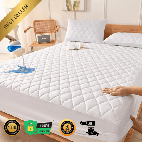 CoberMax™ Protector de Colchón Impermeable, HOY Tiene 2 Fundas de Regalo - Big Happy