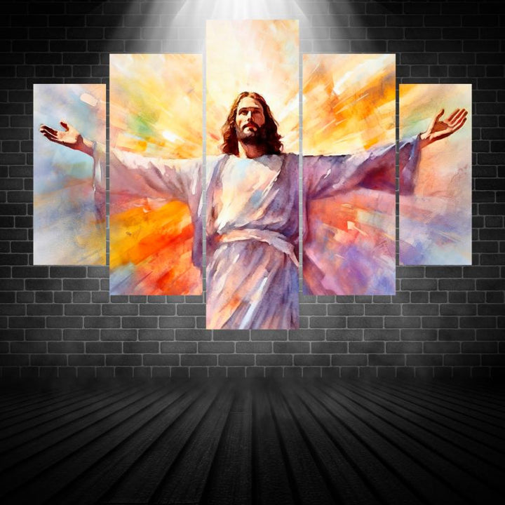 Cuadro de Jesús de 5 piezas - Big Happy