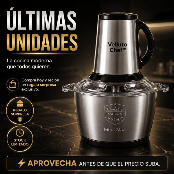 Picador De Alimentos Moedor De Carne Mixer | Velutto chef - Hoy con Regalo Sorpresa