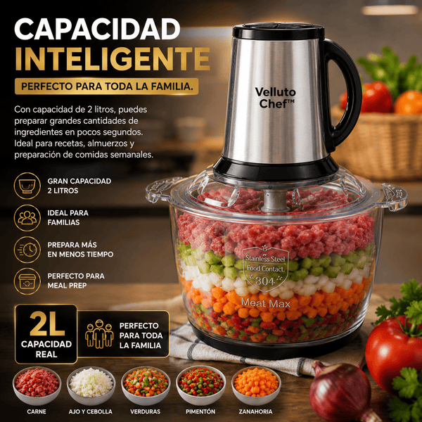 Picador De Alimentos Moedor De Carne Mixer | Velutto chef - Hoy con Regalo Sorpresa