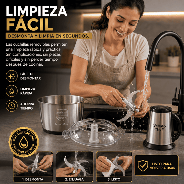 Picador De Alimentos Moedor De Carne Mixer | Velutto chef - Hoy con Regalo Sorpresa