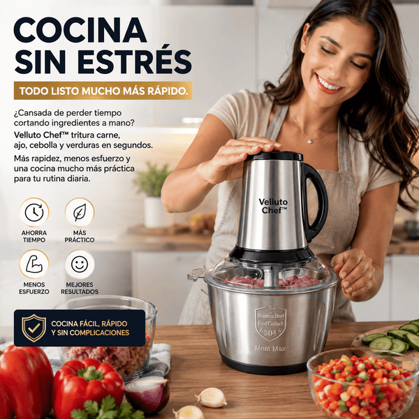 Picador De Alimentos Moedor De Carne Mixer | Velutto chef - Hoy con Regalo Sorpresa