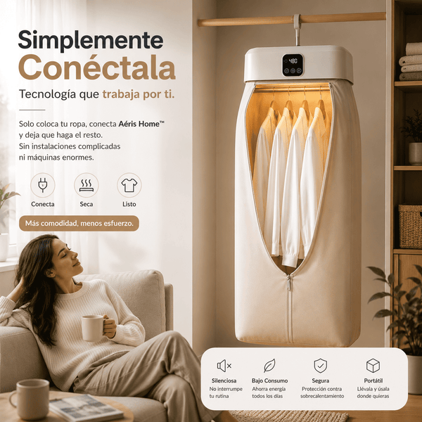Secadora de Ropa Eletrica Aéris Home™ | Seca tu ropa sin depender del clima