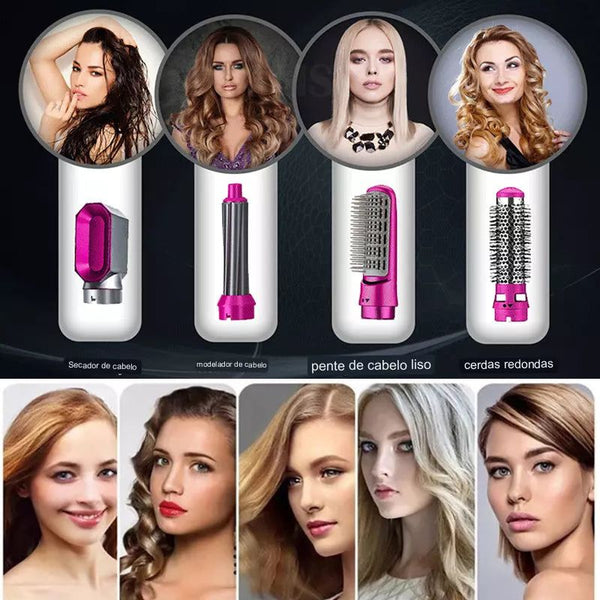 Cepillo Secador 5 en 1® – Transforma tu Cabello en 3 Minutos SIN Daño 🔥