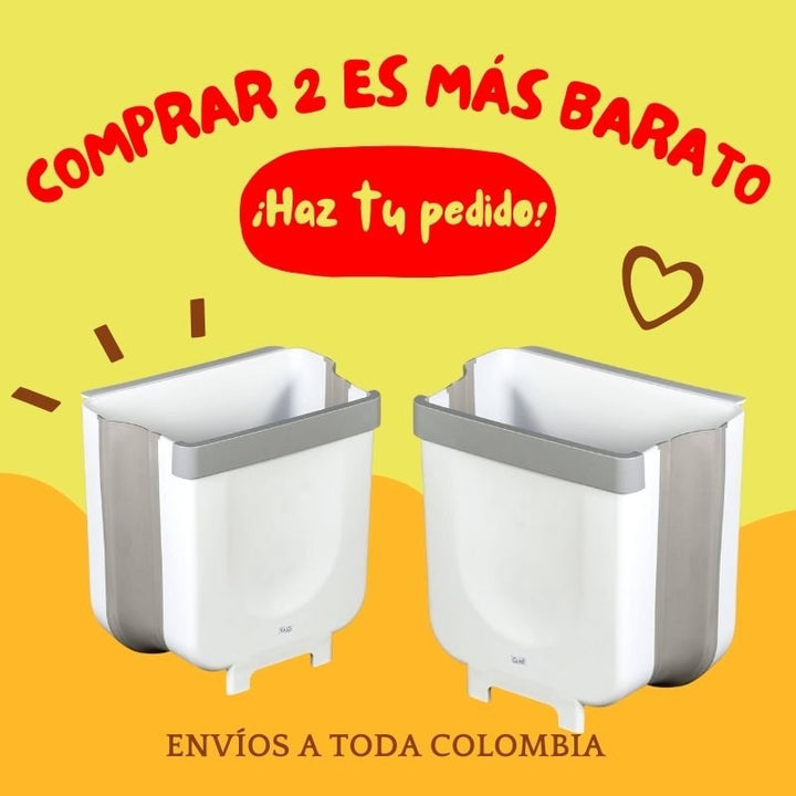 Caneca de Basura para Puerta de Mueble – Práctica y Plegable - Big Happy