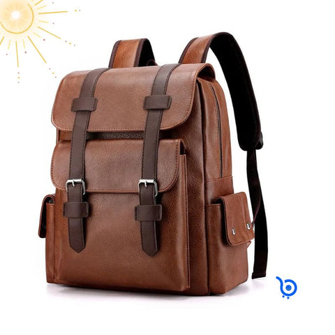 NomadPac Mochila de Cuero Impermeable Retro - Big Happy