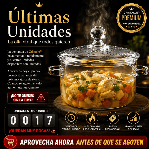 Olla de vidrio con tapa para cocinar caldo