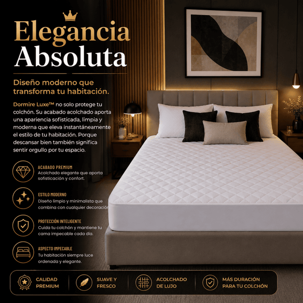 Protector de colchón antifluido | Suavidad, Ajuste Perfecto y Protección Total - Dormire Luxe™