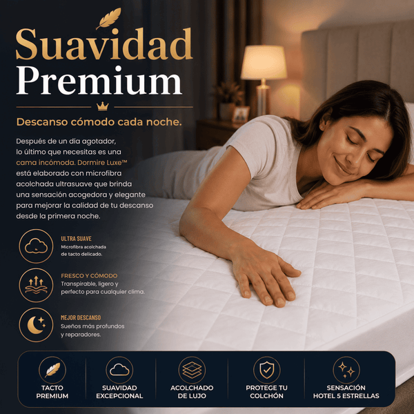 Protector de colchón antifluido | Suavidad, Ajuste Perfecto y Protección Total - Dormire Luxe™