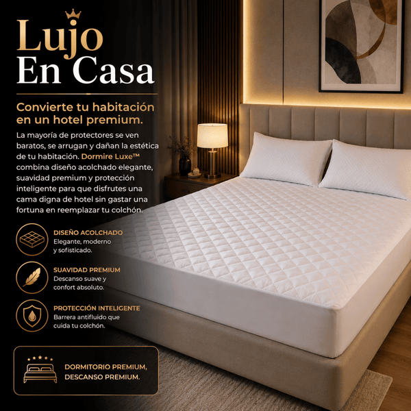 Protector de colchón antifluido | Suavidad, Ajuste Perfecto y Protección Total - Dormire Luxe™