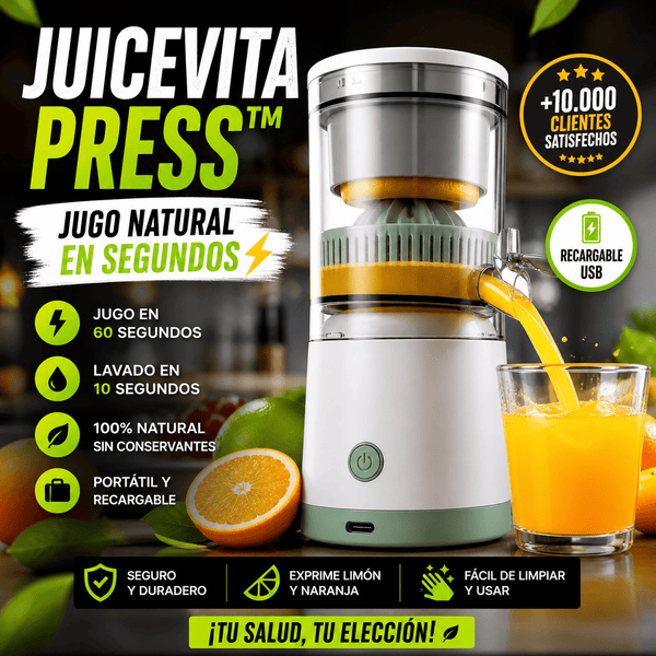 Exprimidor de limón y naranja electrico recargable - JuiceVita Press